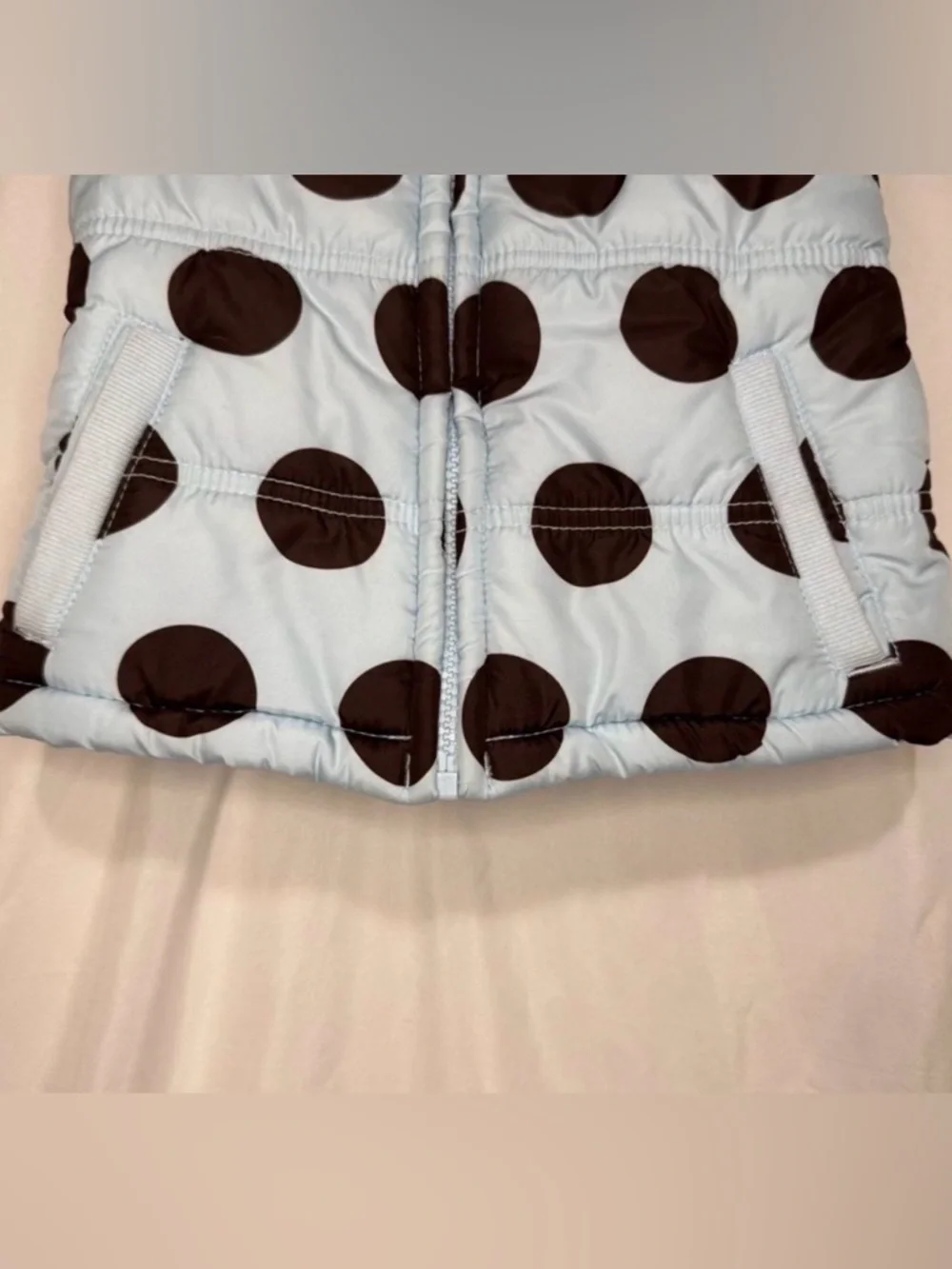 Girls Gymboree Polka dot Puffer vest size XS(3-4)